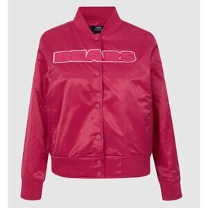 Pro Standard Women's Beetroot Purple NFL Chicago Bears Satin Jacket Sixe XL